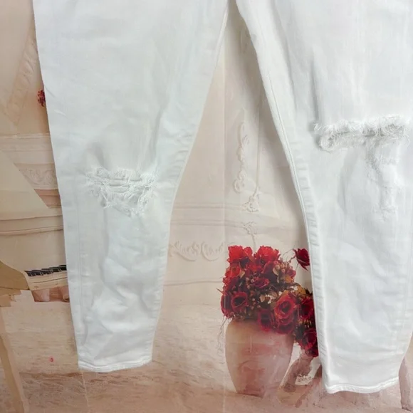 AGOLDE Sophie crop high rise Women's White Jeans - Picture 4 of 10